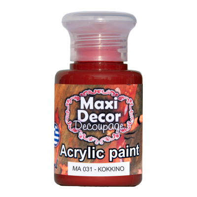 Ακρυλικό Χρώμα 60ml Maxi Decor Κόκκινο MA031_MA031060